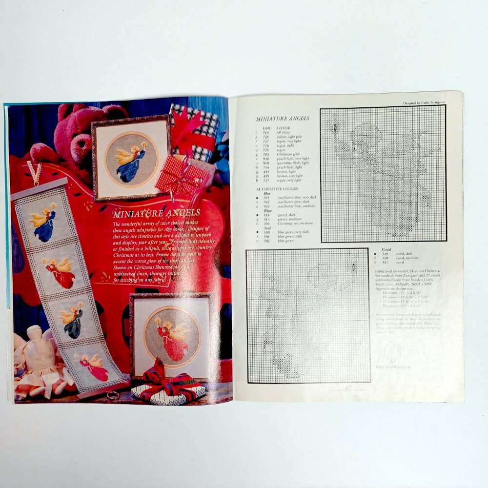 Christmas Counted Cross Stitch CountryStitch Magazine 13 Projects 36 Pages 1990 - Picture 8 of 9